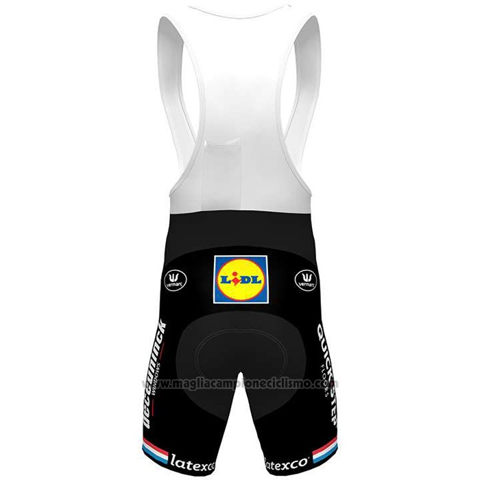 2020 Abbigliamento Ciclismo Deceuninck Quick Step Campione Paesi Bassi Manica Corta e Salopette